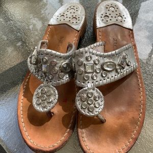 Jock Rodgers bedazzled flip flops